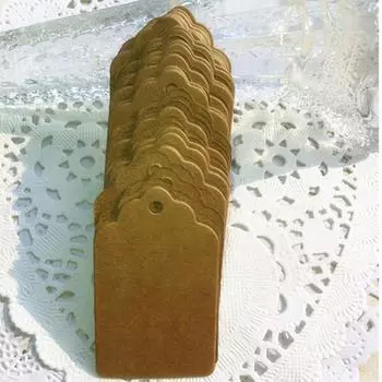 100 шт. крафт-бумага, бирки, подарочные этикетки на день рождения, коричневые карты