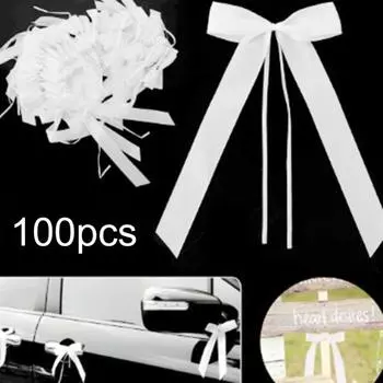 100 шт. красивый бант из ленты, удобные недеформируемые банты, снимающие скуку бежевый