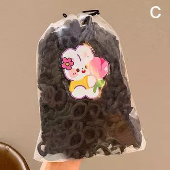 100 шт. красочная базовая нейлоновая резинка для волос для девочек, держатель для хвоста для девочек, резинка для волос, мини-головные уборы, резинки для волос, веревка для волос