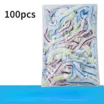 100 шт., красочная пленка, одноразовая пищевая крышка, пищевой пластиковый пакет для хранения фруктов и фруктов, кухонные аксессуары