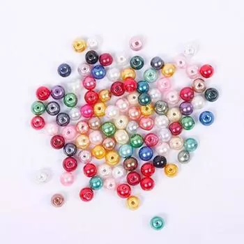 100 шт. красочные круглые бусины-разделители 6 мм для изготовления ювелирных изделий своими руками Фурнитура для рукоделия One Size