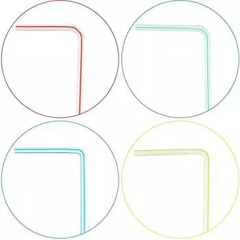 100 шт. красочные одноразовые пластиковые изогнутые питьевые трубочки многоразовые трубочки 21 см свадебные вечеринки бар напитки аксессуары день рождения