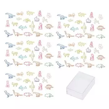 100 шт. красочные скрепки для бумаги, 20 милых форм, стабильные зажимы, легкие маркировочные зажимы для бумаги для лома