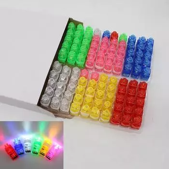 100 шт. красочные светящиеся фонарики для пальцев Сашими лампа светящиеся сувениры для вечеринок для рейв-вечеринок на день рождения 100pcs синий/красный