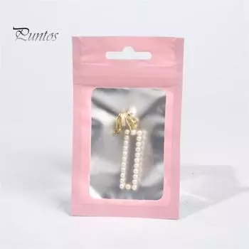 100 шт. красочный матовый пластиковый герметичный пакет, односторонний прозрачный закрывающийся мешок, устойчивый к запаху, чехол для хранения закусок, сумка для наушников 7x10cm чёрный