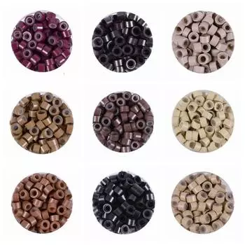 100 шт. Кримп-бусины, микро-силиконовые кольца с подкладкой, 9 цветов, кольца, бусины, микро-связь с подкладкой 8