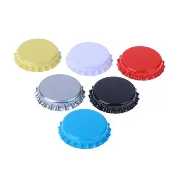 100 шт. кронен-пробок для домашнего пива, крышки для бутылок крафтового пива, поглощающие кислород кронен-пробки для домашнего пивоварения, пивной инструмент белый