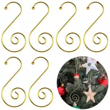 100 шт. крючков для рождественских украшений S-образной формы, нержавеющие, прочные, несущие нагрузку крючки для рождественской елки, вечеринка