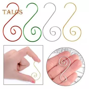 100 шт. крючков для рождественских украшений S-образной формы, нержавеющие, прочные, несущие нагрузку крючки для рождественской елки, аксессуары для вечеринок