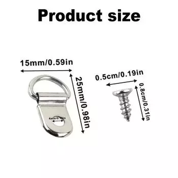 100 шт. Круглая пряжка D-образного кольца, настенный крючок для фотографий с винтами, вешалка для зеркальной фоторамки с масляной живописью