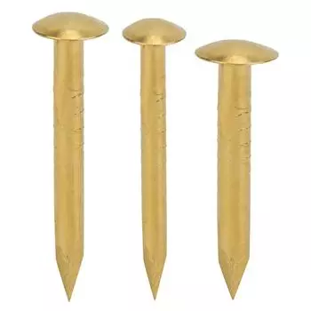 100 шт круглые гвозди из латуни, винтажные аксессуары для установки крепежа для рукоделия 10mm Length