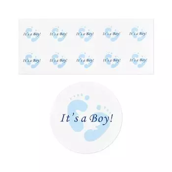 100 шт. Круглые наклейки «Это мальчик/Это девочка», этикетки для крещения, определения пола ребенка, товары для вечеринки по случаю первого дня рождения, коробки с конфетами, украшения, подарок 3cm
