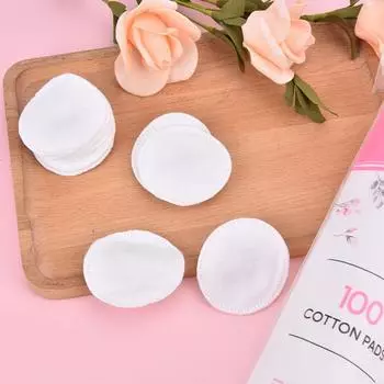 100 шт. круглые ватные диски из 100% хлопка, просто мягкие для снятия лака с ногтей onesize