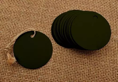 100 шт. круглых пустых бирок для подарков на свадьбу с бесплатным натуральным джутовым шпагатом 0.75 Inches Diameter жёлтый