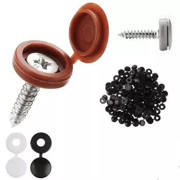 100 шт., крышки с винтами, шайбы, откидные крышки, заглушки, кнопки для аппаратных средств, аксессуары, инструменты белый