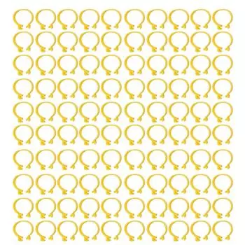 100 шт куриные кольца на лодыжки многоразовые пластиковые утиные ножки зажимы для разведения кур уток гусей 16mm / 0.63in жёлтый