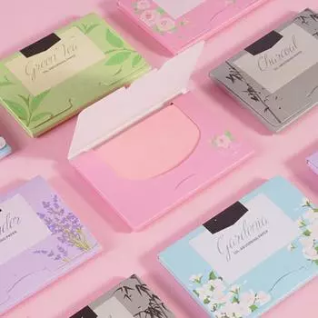 100 шт., лавандовое масло для лица, промокательный лист, летняя впитывающая бумага для контроля масла, очищающая бумага для лица, сужение пор, Красота, средство для снятия макияжа