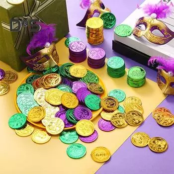 100 шт. легкие сувенирные монеты круглые популярные коллекционные монеты ко Дню Святого Патрика трехцветные смешанные