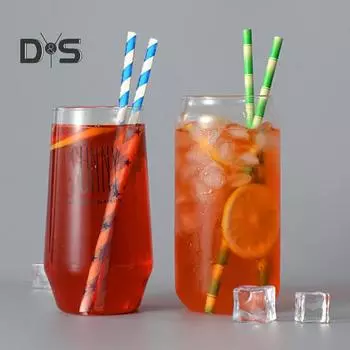 100 шт., легкие трубочки для питья, широкое применение, пищевые цветные бумажные соломинки, одноразовые трубочки для коктейлей, свадебная вечеринка, аксессуары для напитков в баре белый