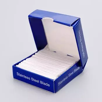 100 шт. лезвий для бритвы из нержавеющей стали, безопасные бритвенные лезвия для бритья, сменные бритвы для мужчин, парикмахерские лезвия, инструменты золотой