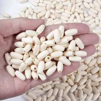 100 шт./лот, 15*7 мм, бусины из натурального соснового дерева, деревянные овальные проставки, бусины для изготовления ювелирных изделий, аксессуары для браслетов 100pcs