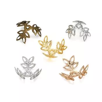 100 шт./лот 16x16 мм металлик KC золото три листа бусины-разделители торцевая крышка для изготовления ювелирных изделий своими руками принадлежности для браслета