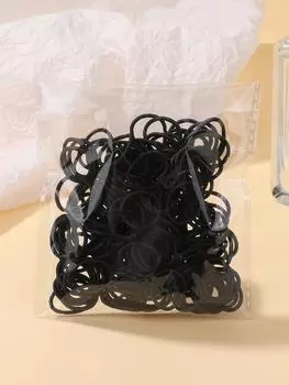 100 шт./лот 2 см резинки для волос резинка цветная нейлоновая резинка веревка кукольные аксессуары для волос черные эластичные резинки для волос для маленьких девочек подарок