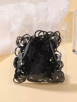 100 шт./лот 2 см резинки для волос резинка цветная нейлоновая резинка веревка кукольные аксессуары для волос для маленьких девочек черные эластичные резинки для волос подарок
