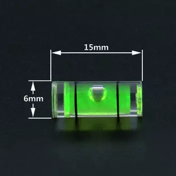 100 шт./лот 6 * 15 мм акриловый спиртовой уровень мини спиртовой уровень индикатор уровня жидкости высокоточный горизонтальный пузырьковый