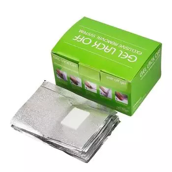 100 шт./лот, алюминиевая фольга для дизайна ногтей, замачиваемый акриловый гель-лак, средства для удаления обертываний для снятия макияжа, инструмент для ухода за ногтями