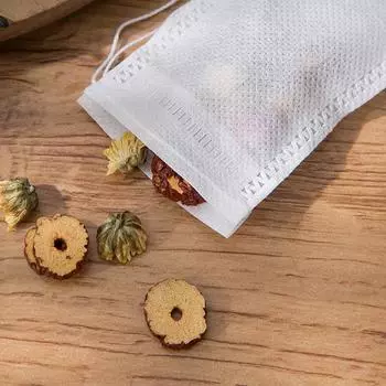 100 шт./лот чайных пакетиков 5 X 7 см пустые ароматизированные чайные пакетики с ниткой заживляющий фильтр для травяного рассыпного чая нетканый материал бумажные чайные пакетики 5x7cm
