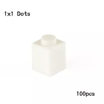 100 шт./лот Детали MOC 3005 Кирпич 1x1 Совместимые фигурки Кирпичи DIY Сборные Строительные блоки Частица Детская Головоломка Игрушки для развития мозга Подарок