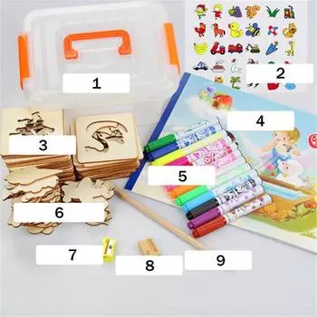 100 шт./лот, детские трафаретные шаблоны для рисования, трафарет для рисования, полый образовательный обучающий материал для детей XL