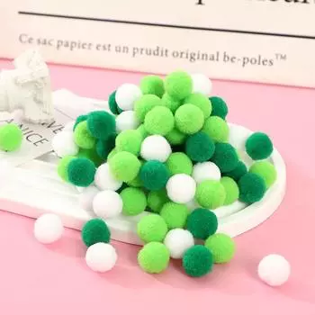 100 шт./лот макарон помпон пушистый шар 10 мм цветной плюшевый шар ручная работа ремесло сделай сам декор игрушка повязка на голову материал аксессуары A9