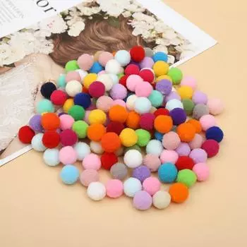 100 шт./лот макарон помпон пушистый шар 10 мм цветной плюшевый шар ручная работа ремесло сделай сам декор игрушка повязка на голову материал аксессуары A3