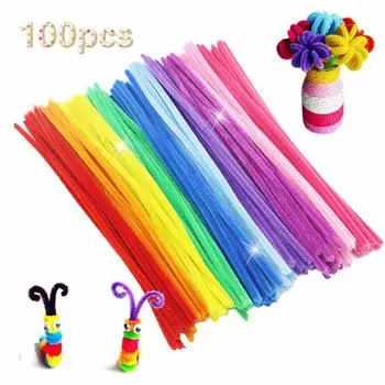 100 шт./лот математические палочки синель головоломка ремесло дети ребенок трубочист образовательные стержни
