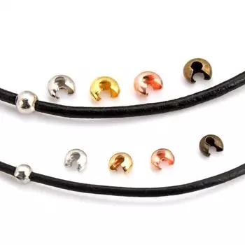 100 шт./лот медные круглые крышки обжимные бусины диаметром 4 мм стопорные разделительные бусины для самостоятельного изготовления ювелирных изделий фурнитура принадлежности 5mm серебряный