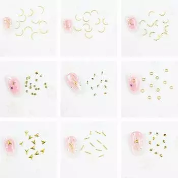 100 шт./лот мини круглые квадратные звезды заклепки шпильки металлический сплав украшения для дизайна ногтей 3D DIY наклейки для ногтей ювелирные изделия подвески для ногтей белый