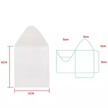 100 шт./лот открытки сульфатная бумага конверт приглашения мини подарочная упаковка качественная упаковка ювелирных изделий 5x6cm