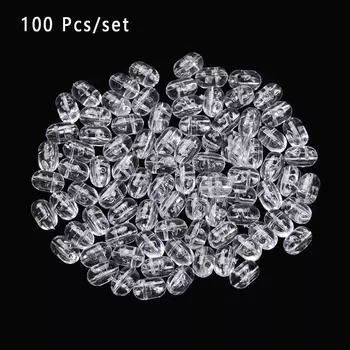 100 шт./лот, пластиковые бусины-крестики для рыбалки, двойные жемчужные бусины-крестики 3x5mm прозрачный