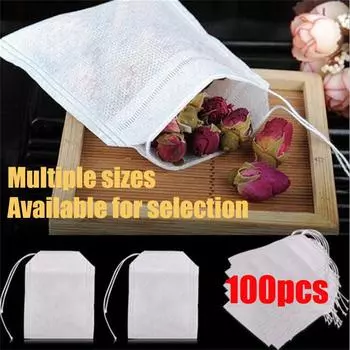 100 шт./лот, пустой ароматический пакет, уплотнительный фильтр для лекарств, трав, специй, свободный чайный пакетик 5x7cm 100pcs