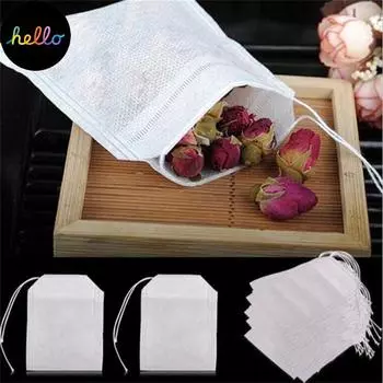 100 шт./лот, пустой ароматический пакетик, 5,5 х 7 см, уплотнительный фильтр для лекарств, поваров, трав, специй, свободный чайный пакетик 100pcs