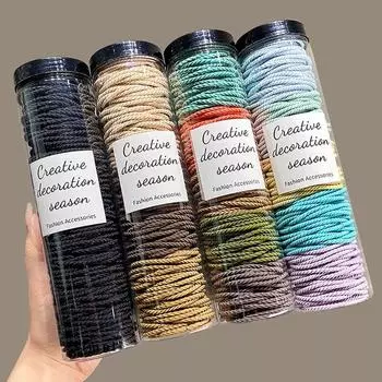 100 шт./лот, резинки для волос, однотонная эластичная резинка для волос, повязка на голову, резинка для волос, аксессуары для волос