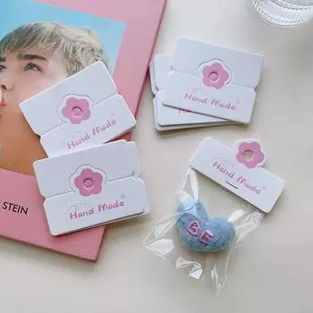 100 шт./лот складная упаковка бумажные карты красочные цветы карты для ювелирных изделий ручной работы розничная торговля бирка цветы дисплей картон