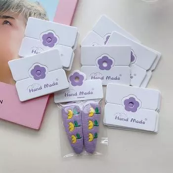 100 шт./лот складная упаковка бумажные карты красочные цветы карты для ювелирных изделий ручной работы розничная торговля бирка цветы дисплей картон
