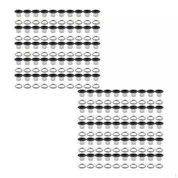 100 шт. люверсов металлические люверсы круглой формы многофункциональные 5 мм крошечные люверсы для ремня одежды gloss black