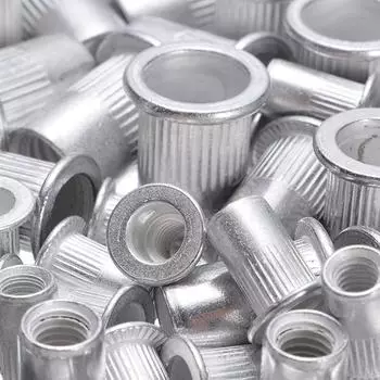 100 шт. M4 M5 M6 M8 Алюминиевые заклепки с плоской головкой, гайки, гайки, вставка с резьбовой вставкой, заклепка, гайка, набор инструментов