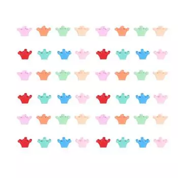 100 шт. маленькие заколки-краб в форме короны для женщин и девочек, милые матовые, цветные, с сильной фиксацией, крошечные волосы