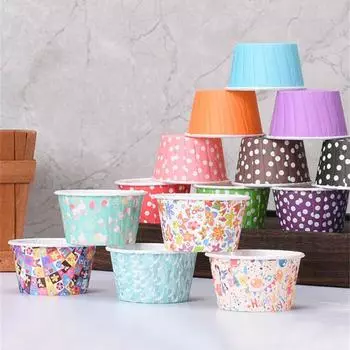 100 шт. маленьких 30 мл стаканчиков бумажных оберток для кексов формы для выпечки коробки для кексов инструменты для торта своими руками украшения для новогодней вечеринки синий