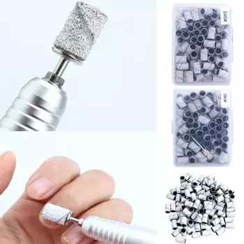 100 шт. маленьких шлифовальных лент для маникюра, гладкие и прочные инструменты для полировки фрезы для ногтей B